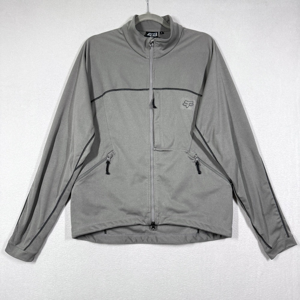 Fox Racing Jacket Men Medium Cycling Full Zip Jacket Stormbreaker Zipped Pockets